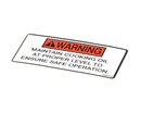 HENNY PENNY 34917 LABEL-OIL LEVEL WARNING