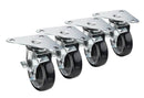 KROWNE 28-161S SET OF HEAVY DUTY TRIANGLE PLATE CASTERS