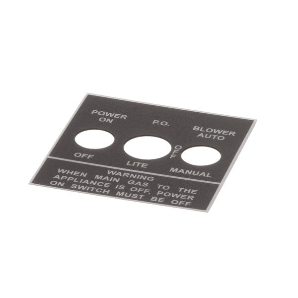 JADE 3000012008 LABEL CONTROL SWITCH J BR (W/
