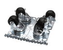 TRAULSEN CK11 CASTER KIT - FOUR 3.625IN PLAT