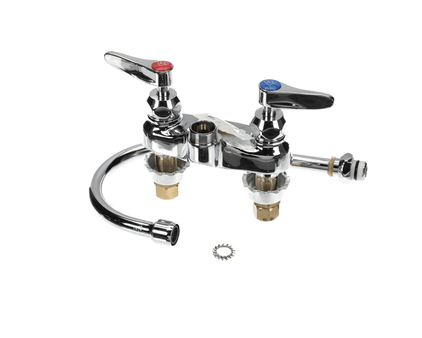 T&S B-0874-122X-CR 4 LAVATORY FCT DECK MT CERAMAS SWIVEL/RIGID GO