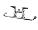 T&S BRASS B-2390 4 DECK MOUNT MIXING FAUCET; 14 SWING NOZ
