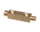 UNIC 20403 BRASS DUAL-BANJO MANIFOLD - 3/8 BSPM X 1/4 BSPM