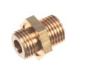 UNIC 20952 BRASS NIPPLE - 1/4 BSPM X 1/4 BSPM