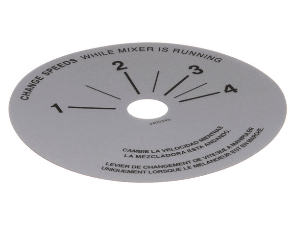 UNIVEX 4400349 LABEL SRM20-40 SPEED CONTROL (98)(P)