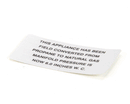 VULCAN 00-421727-00006 PLATE PROPANE TO NATURAL GAS