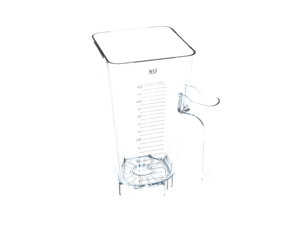VITA-MIX (VITAMIX) 15502 BLENDER CONTAINER 48 OZ. (1.4 LITER) POLYCARBONATE/STACKABLE NO ICE BLADE ASSEMBLY AND NO LID FOR TOUCH & GO BLENDING STATION TM DRINK MACHINE BARBOSS VITA-PRO TM AND VITA-PREP TM NSF CERTIFIED