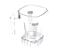 WARING 030888 48 OZ. STACKABLE JAR ONLY