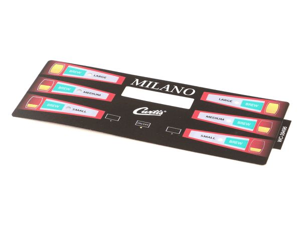 WILBUR CURTIS WC-39496 LABEL UCM OVERLAY MILANO TWIN