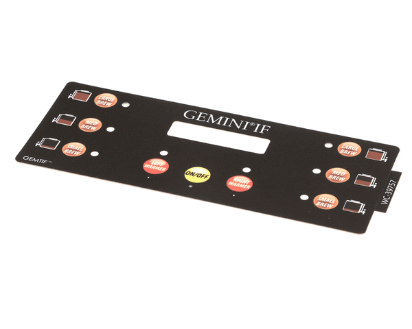 WILBUR CURTIS WC-39757 LABEL UCM OVERLAY PANEL 3-BAT