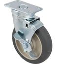 COMPONENT HARDWARE CHGC21-3051 MEDIUM-DUTY 5-IN PLATE CASTER WITH BRAKE POLYURETHANE WHEEL WITH PLASTIC HUB