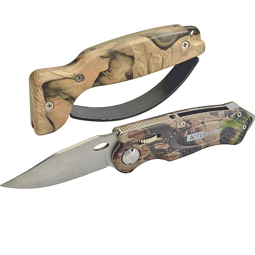 MAVRIK 1371455 SHARPENER & SPORT KNIFECOMBO CAMOUFLAGE