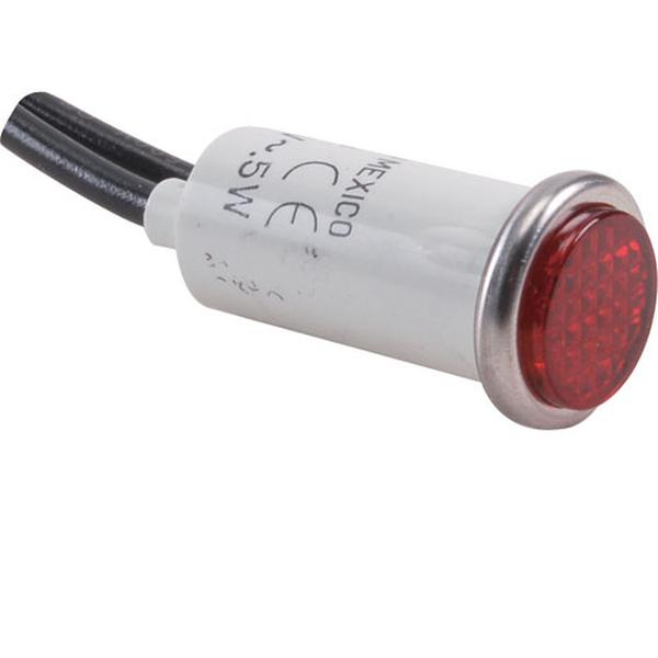 GROEN 663 FLAT LENS INDICATOR LIGHT RED LENS
