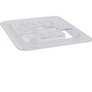 CAMBRO 60CWLN(135) 1/6 SIZE CLEAR CAMWEAR® FLIPLID® HINGED NOTCHED COVER