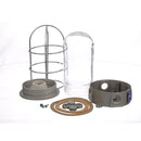 COMPONENT HARDWARE VX100WG VAPOR-PROOF LIGHT FIXTURE WITH JUNCTION BOX PLAIN GLASS GLOBE WITH WIRE GUARD