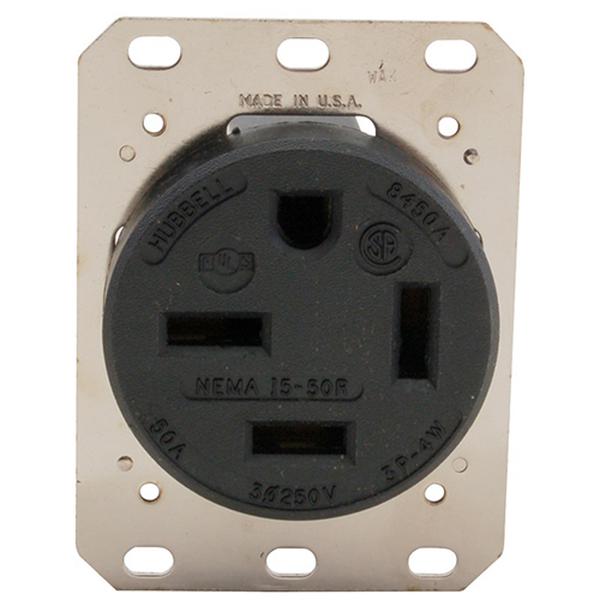 HUBBELL 8450A RECEPTACLE 50A 3PH 250V 3P 4W