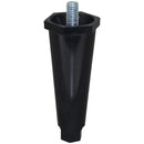 COMPONENT HARDWARE A60-0631 4-IN BLACK THERMOPLASTIC LEG 3/8-16 MOUNTING STUD