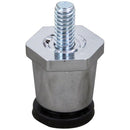 STAR Z1485 CHROME-PLATED THERMOPLASTIC SMALL LEG WITH NON-SKID FOOT 1/4-20 MOUNTING STUD