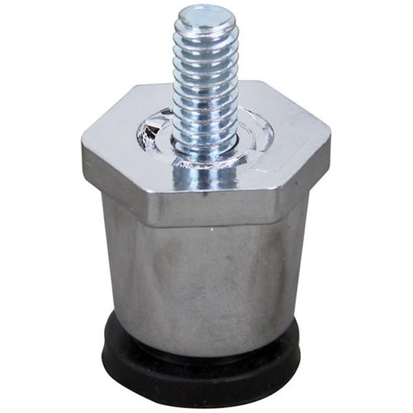STAR Z1485 CHROME-PLATED THERMOPLASTIC SMALL LEG WITH NON-SKID FOOT 1/4-20 MOUNTING STUD