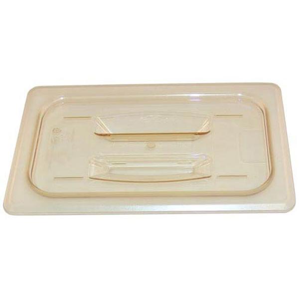 CAMBRO 40HPCH 1/4 SIZE AMBER H-PAN™ HANDLED HIGH HEAT FOOD PAN COVER