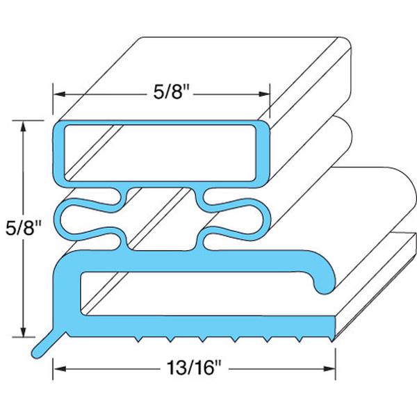TRAULSEN 341-21461-00 GASKET DRAWER UL 6-7/8 X 23-3/8