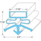 TRUE 810815 GASKET TUC-27D DRAWER BLACK 12-1/8-IN X 25-3/4-IN CL W/O NIP HEIGHT WAS 12 3/8 OW 12 1/8