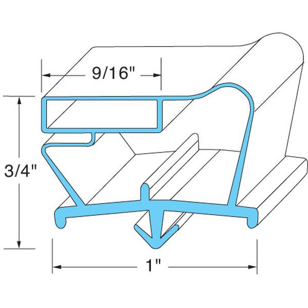 BEVERAGE AIR 703-963D-01 DOOR GASKET FOR UCR34 BEVERAGE AIR REPLACEMENT PART