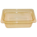 RUBBERMAID FG211P00AMBR HIGH HEAT FOOD PAN FOURTH SIZE -40¦ TO 375¦F TEMPERATURE RANGE