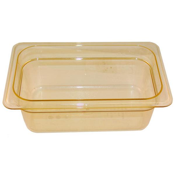 RUBBERMAID FG211P00AMBR HIGH HEAT FOOD PAN FOURTH SIZE -40¦ TO 375¦F TEMPERATURE RANGE