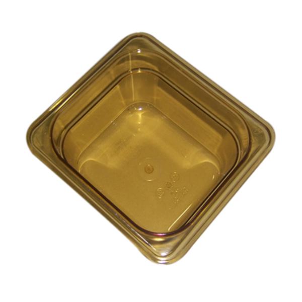 RUBBERMAID FG205P00AMBR HIGH HEAT FOOD PAN SIXTH-SIZE -40¦ TO 375¦F TEMPERATURE RANGE