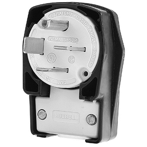 HUBBELL HBL-8452C ANGLED PLUG 4-PRONG