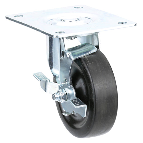 MAVRIK 8409050 CASTER W/ BRAKEPLATE SWIVEL 4-IN