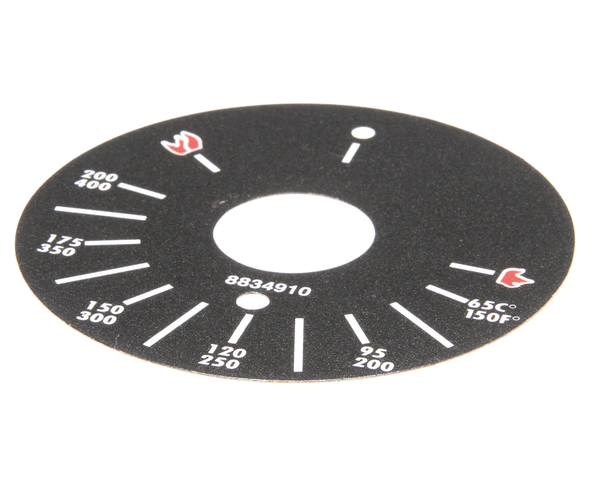 BAKERS PRIDE AS-8834910 (OLD 8834910; AS-8834910) DECAL; DIAL PLATE THERMOSTATIC GRIDDLE