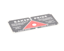 BAKERS PRIDE AS-U1224A PLATE; PUSHPULL [BI-LINGUAL][