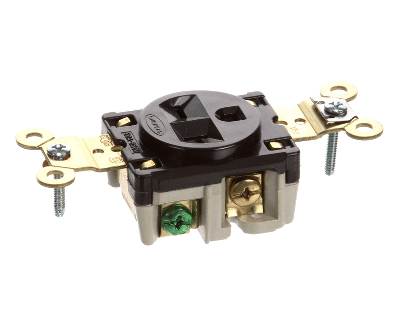 HUBBELL 5461 SGL WALL RECEPTACLE WDYRC