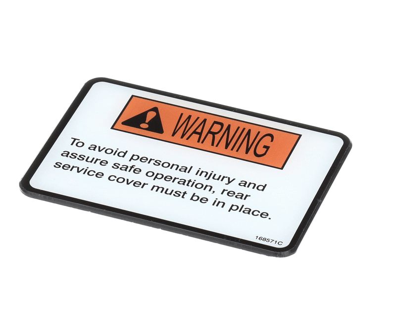 HENNY PENNY 168571 LABEL-SERVICE COVER