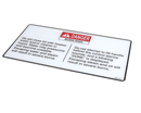 HENNY PENNY 168574 LABEL-OPERATION HAZARDS VELO