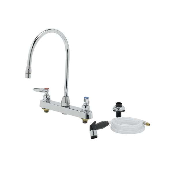 T&S B-1174 8 WORKBOARD FAUCET DECK MT 8-1316 SWIVEL GOOS