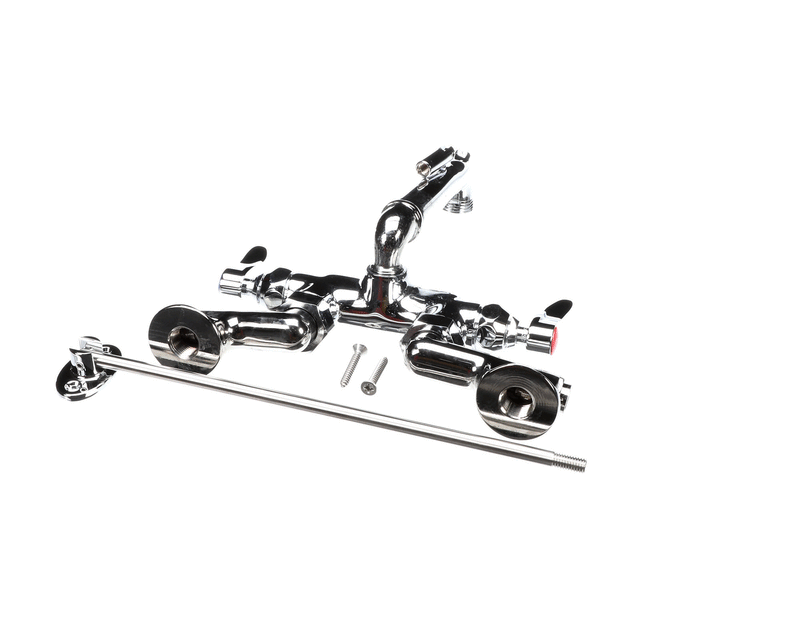 T&S B-2345 SERVICE SINK FAUCET POLISHED CHROME FINISH INTEG